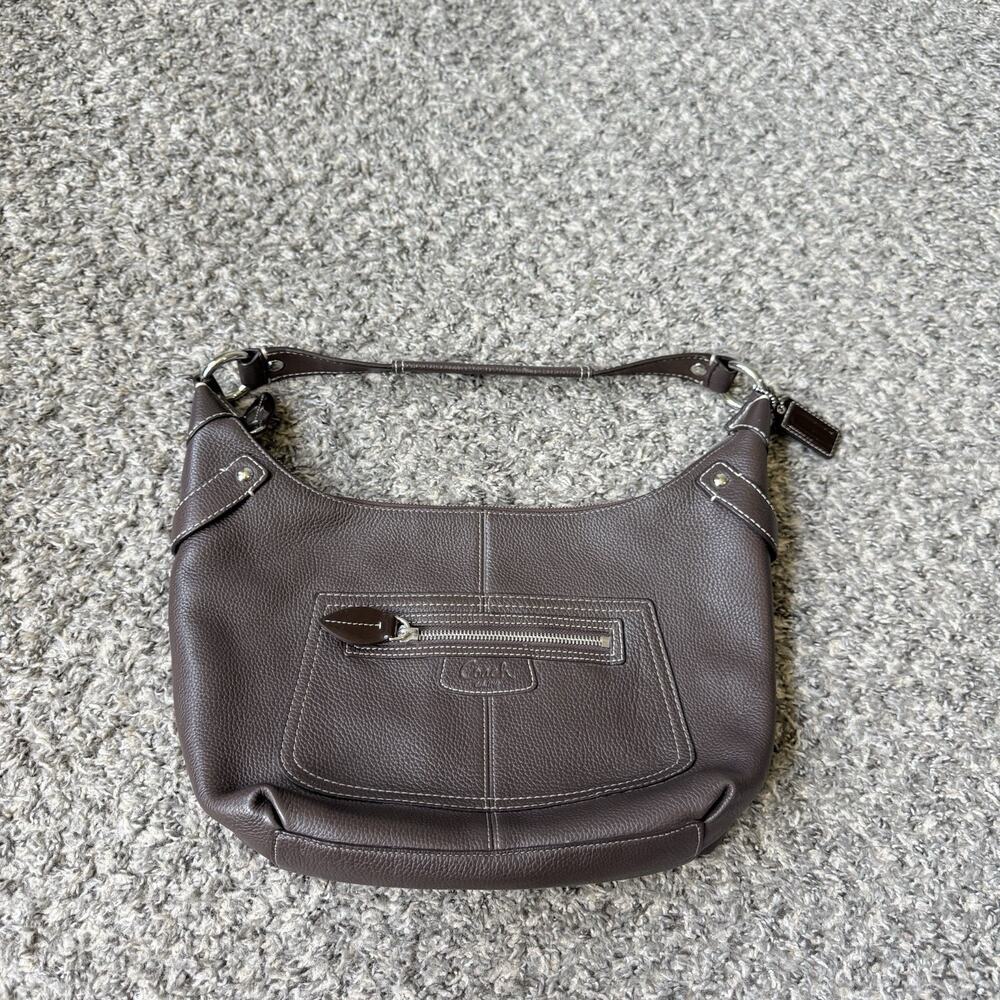 Coach Vintage Penelope Pebbled Leather Hobo Shoulder Handbag F14680 Brown EUC - Picture 7 of 7